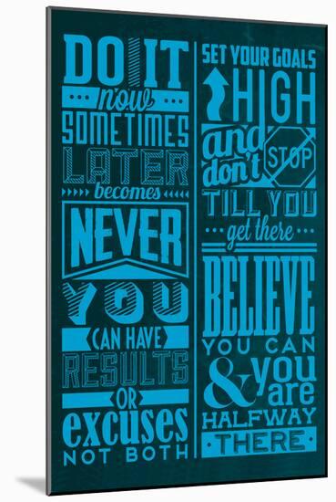 Motivation Set Blue-Lorand Okos-Mounted Art Print