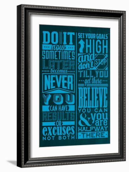 Motivation Set Blue-Lorand Okos-Framed Art Print