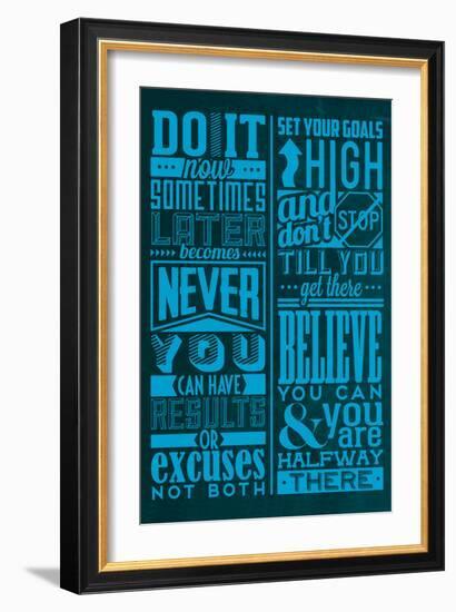 Motivation Set Blue-Lorand Okos-Framed Art Print