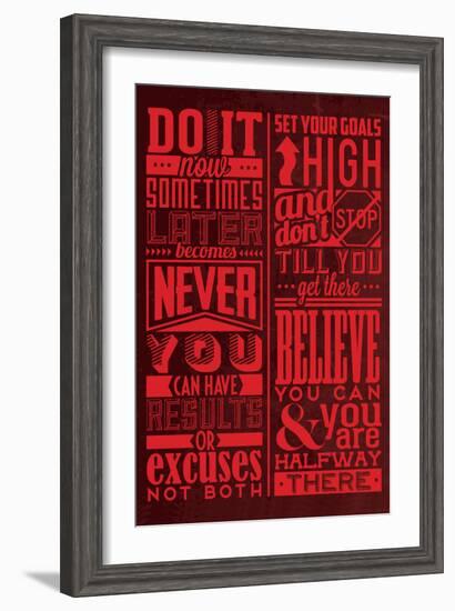 Motivation Set Red-Lorand Okos-Framed Art Print