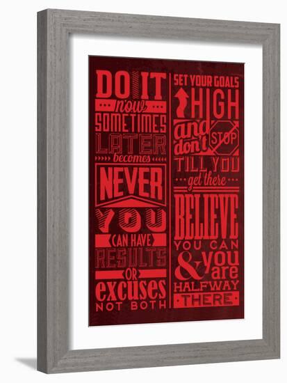 Motivation Set Red-Lorand Okos-Framed Art Print