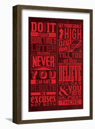 Motivation Set Red-Lorand Okos-Framed Art Print