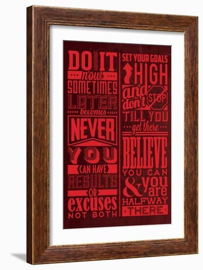 Motivation Set Red-Lorand Okos-Framed Art Print