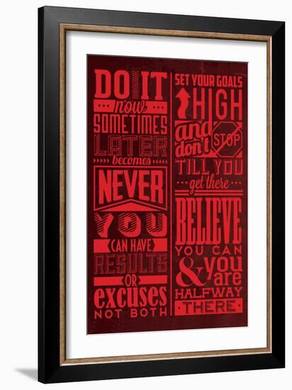 Motivation Set Red-Lorand Okos-Framed Art Print