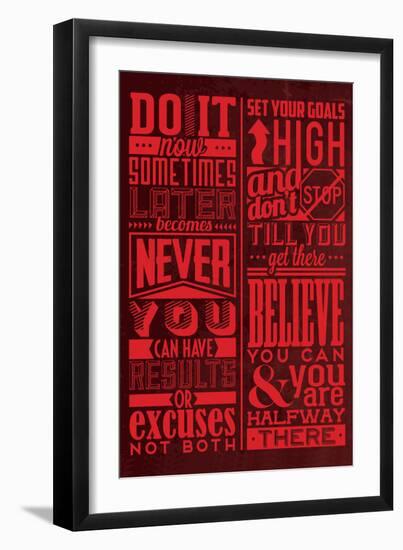 Motivation Set Red-Lorand Okos-Framed Art Print