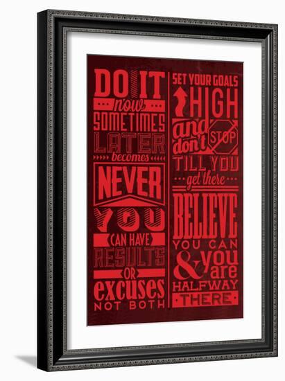 Motivation Set Red-Lorand Okos-Framed Art Print