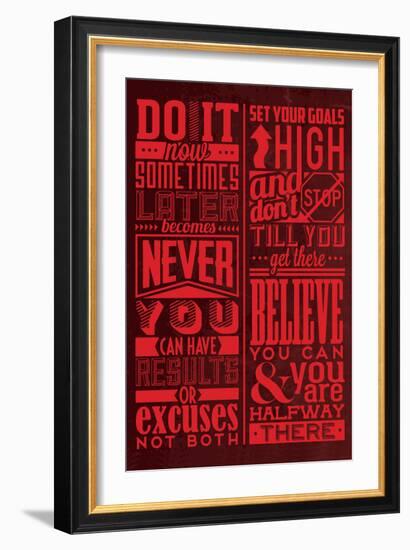 Motivation Set Red-Lorand Okos-Framed Art Print