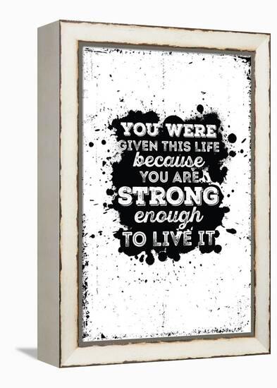 Motivational Quote Poster Grunge Background-Vanzyst-Framed Stretched Canvas