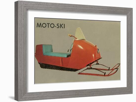 Moto-Ski, Early Snomobile-null-Framed Art Print