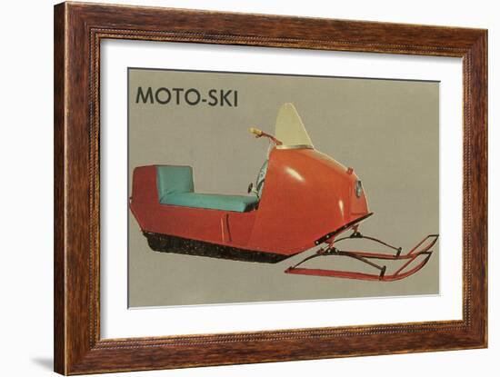 Moto-Ski, Early Snomobile-null-Framed Art Print