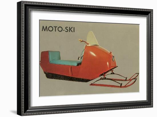 Moto-Ski, Early Snomobile-null-Framed Art Print