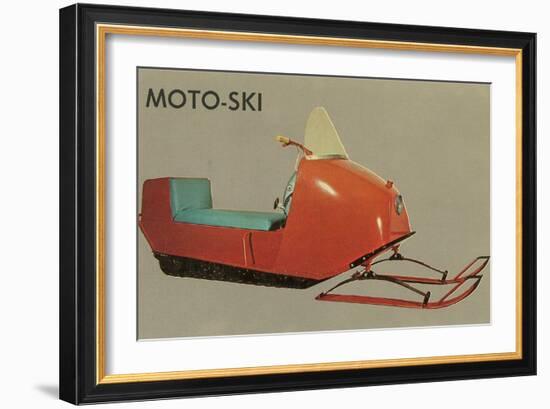 Moto-Ski, Early Snomobile-null-Framed Art Print