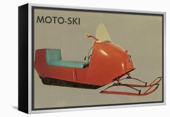 Moto-Ski, Early Snomobile-null-Framed Stretched Canvas