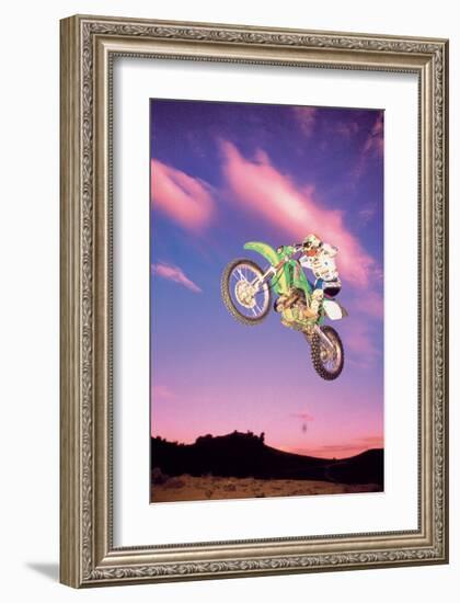 Motocross Air-null-Framed Art Print