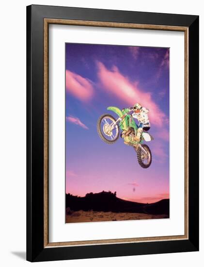 Motocross Air-null-Framed Art Print