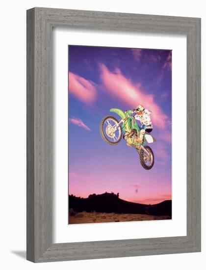 Motocross Air-null-Framed Art Print