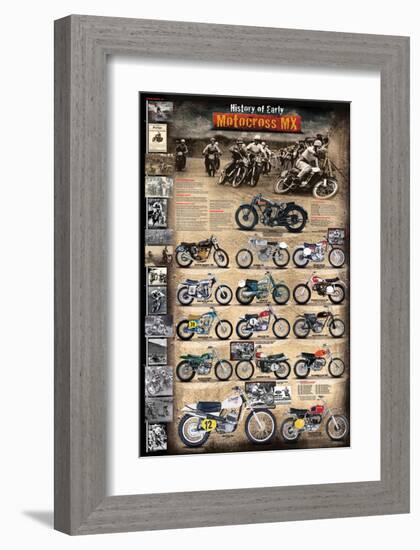 Motocross MX The Early Years 1924 - 1969-null-Framed Art Print