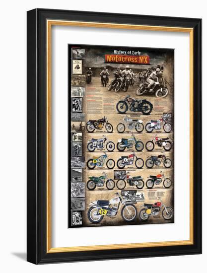 Motocross MX The Early Years 1924 - 1969-null-Framed Art Print