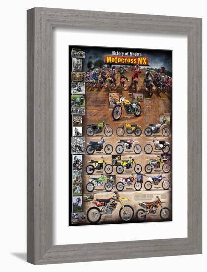 Motocross MX The Modern Era 1970 - present-null-Framed Art Print