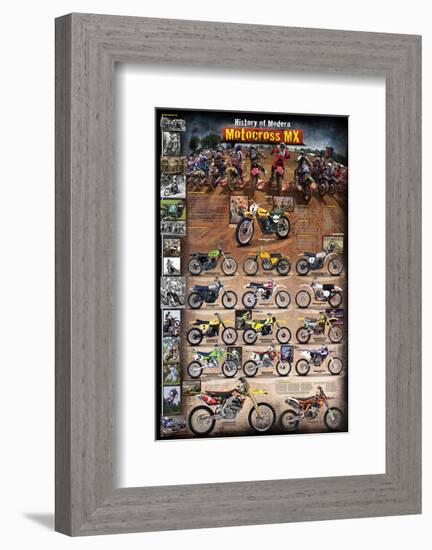 Motocross MX The Modern Era 1970 - present-null-Framed Art Print