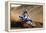 Motocross Racer on Dirt Track-null-Framed Stretched Canvas