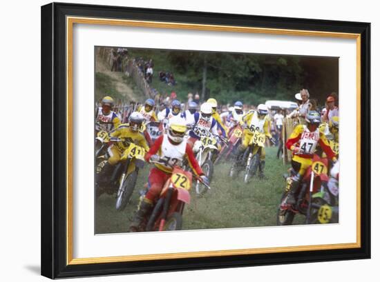 Motocross Scramblers-null-Framed Photographic Print