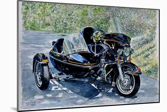 Motocycle with Sidecar, 2009, (watercolor)-Anthony Butera-Mounted Giclee Print