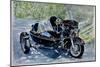 Motocycle with Sidecar, 2009, (watercolor)-Anthony Butera-Mounted Giclee Print