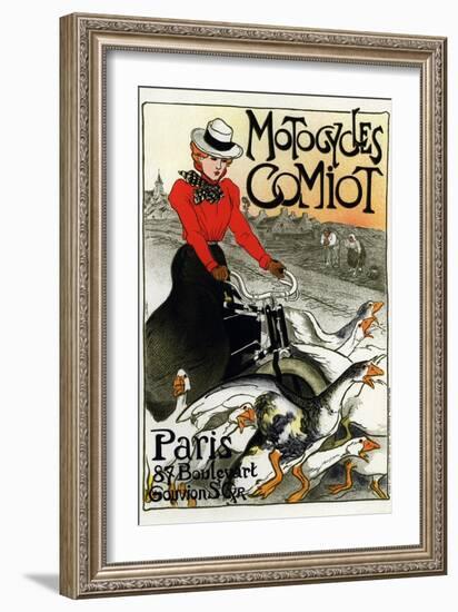 Motocycles Comiot, 1899-Théophile Alexandre Steinlen-Framed Giclee Print