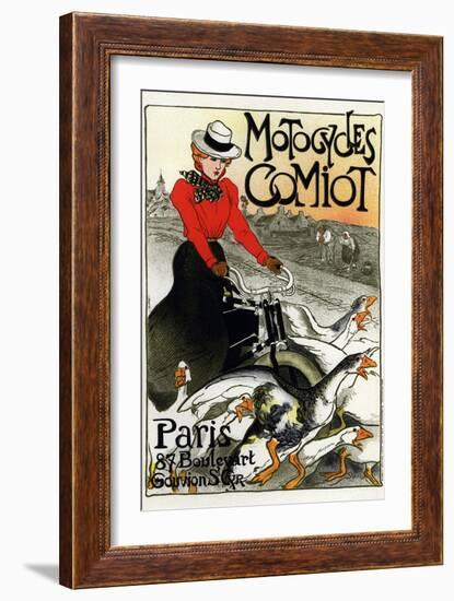 Motocycles Comiot, 1899-Théophile Alexandre Steinlen-Framed Giclee Print