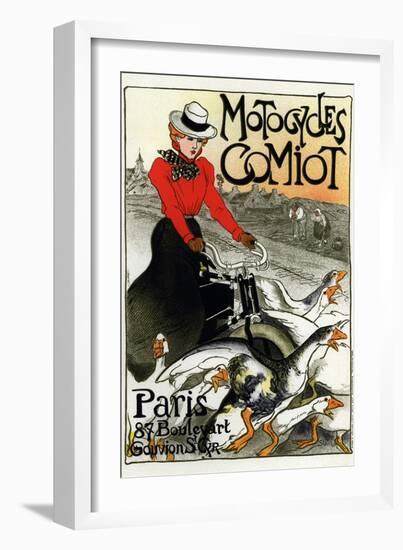 Motocycles Comiot, 1899-Théophile Alexandre Steinlen-Framed Giclee Print