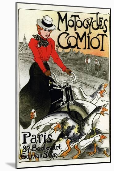 Motocycles Comiot, 1899-Théophile Alexandre Steinlen-Mounted Giclee Print