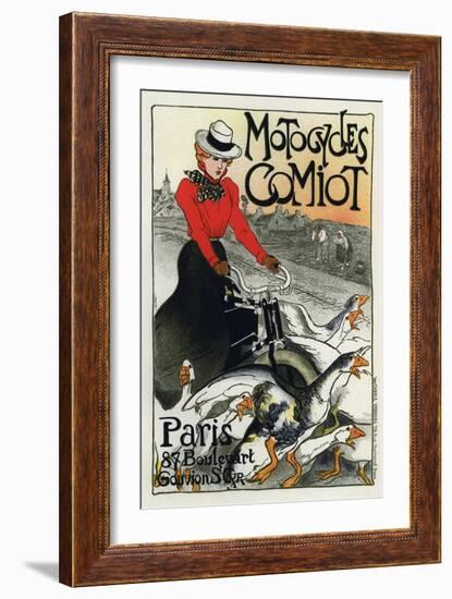 Motocycles Comiot, 1899-Theophile Alexandre Steinlen-Framed Giclee Print