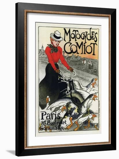 Motocycles Comiot, 1899-Theophile Alexandre Steinlen-Framed Giclee Print