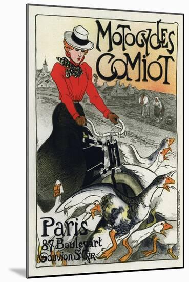 Motocycles Comiot, 1899-Theophile Alexandre Steinlen-Mounted Giclee Print