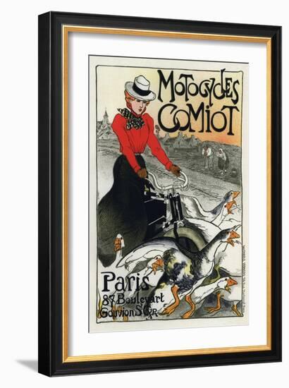 Motocycles Comiot, 1899-Theophile Alexandre Steinlen-Framed Giclee Print