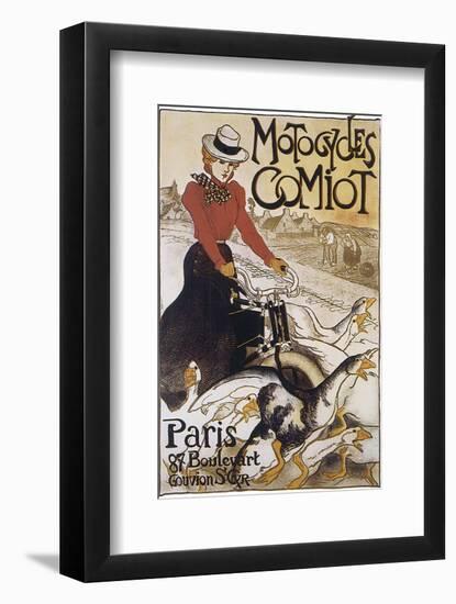 Motocycles Comiot-Théophile Alexandre Steinlen-Framed Art Print