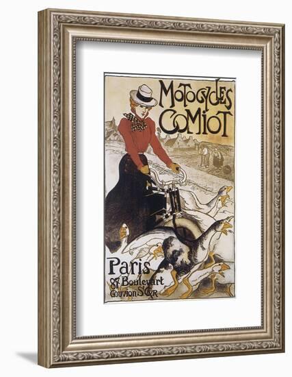 Motocycles Comiot-Théophile Alexandre Steinlen-Framed Art Print