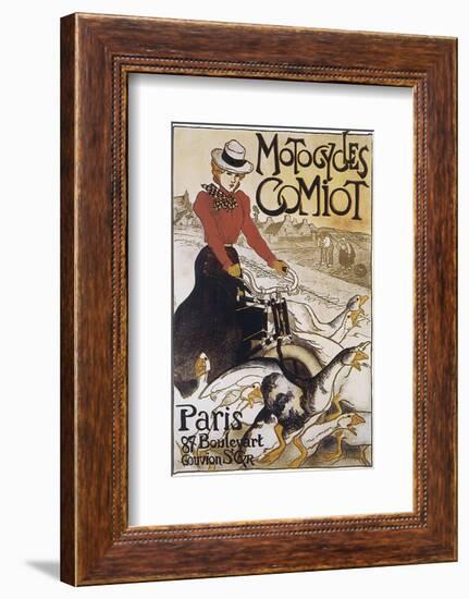 Motocycles Comiot-Théophile Alexandre Steinlen-Framed Art Print