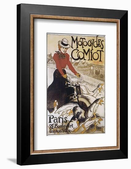 Motocycles Comiot-Théophile Alexandre Steinlen-Framed Art Print