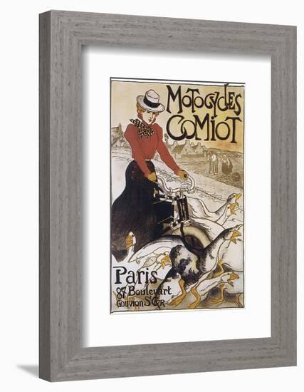 Motocycles Comiot-Théophile Alexandre Steinlen-Framed Art Print