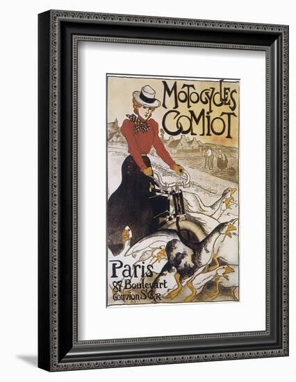 Motocycles Comiot-Théophile Alexandre Steinlen-Framed Art Print