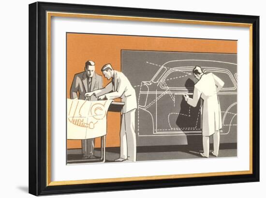 Motor Car Designing-null-Framed Art Print