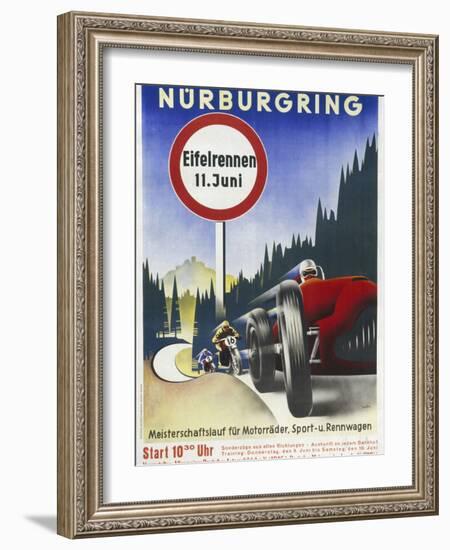 Motor Racing 1930s-null-Framed Giclee Print