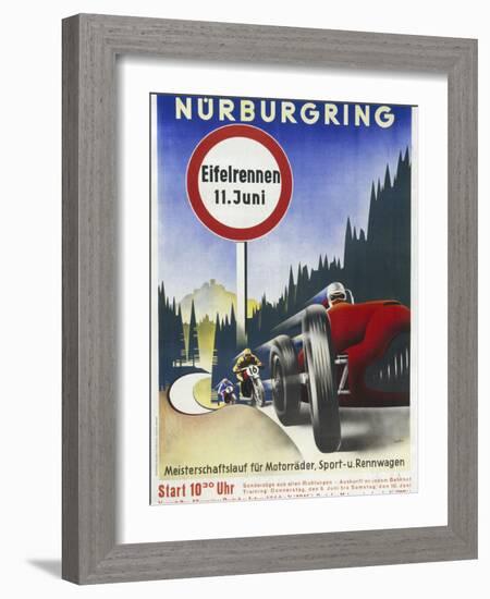 Motor Racing 1930s-null-Framed Giclee Print