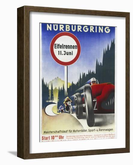 Motor Racing 1930s-null-Framed Giclee Print