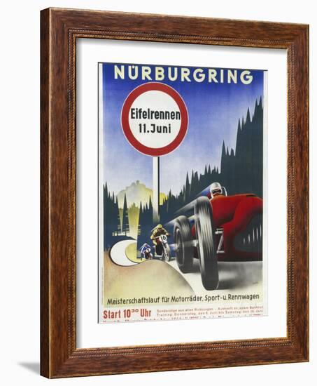 Motor Racing 1930s-null-Framed Giclee Print