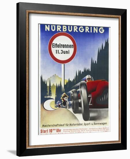 Motor Racing 1930s-null-Framed Giclee Print