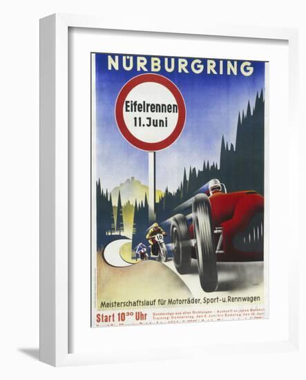 Motor Racing 1930s-null-Framed Giclee Print