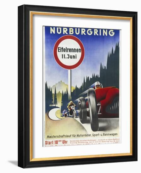 Motor Racing 1930s-null-Framed Giclee Print